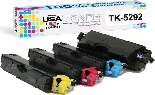 Main image of MADE IN USA TONER Compatible Replacement for use in Kyocera® ECOSYS P7240cdn, TK-5292 TK-5292K TK-5292C TK-5292M TK-5292Y (Black,Cyan,Yellow,Magenta, 4-Pack)