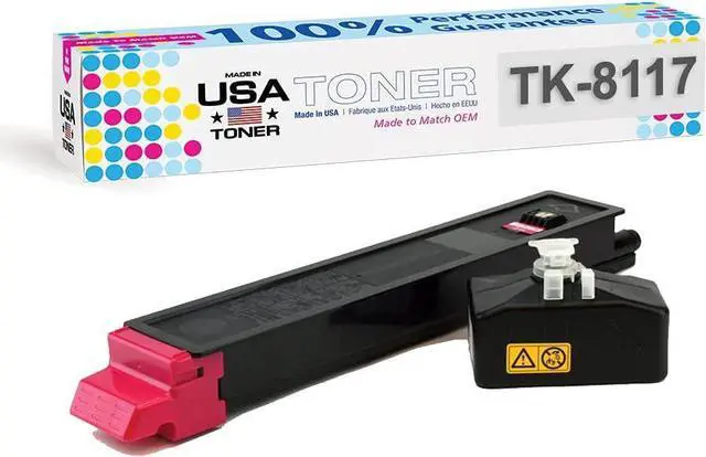 Alt view image 5 of 7 - MADE IN USA TONER Compatible Replacement for use in Kyocera® Ecosys M8130cidn, Ecosys M8124cidn, TK-8117 TK-8117K TK-8117C TK-8117M TK-8117Y (Black,Cyan,Yellow,Magenta, 4-Pack)