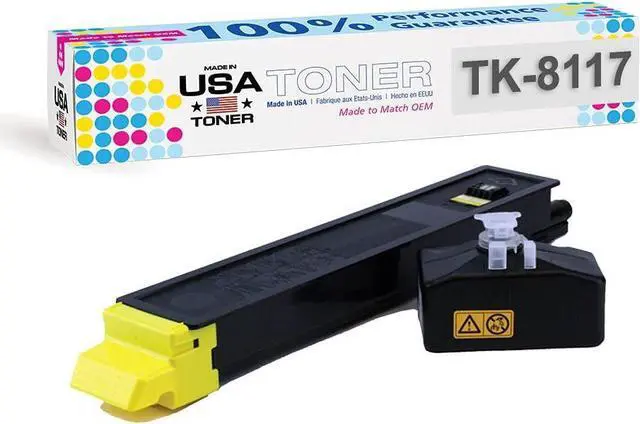 Alt view image 4 of 7 - MADE IN USA TONER Compatible Replacement for use in Kyocera® Ecosys M8130cidn, Ecosys M8124cidn, TK-8117 TK-8117K TK-8117C TK-8117M TK-8117Y (Black,Cyan,Yellow,Magenta, 4-Pack)