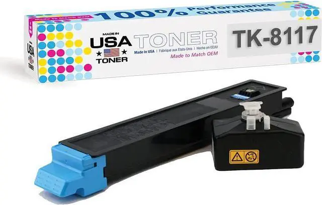 Alt view image 6 of 7 - MADE IN USA TONER Compatible Replacement for use in Kyocera® Ecosys M8130cidn, Ecosys M8124cidn, TK-8117 TK-8117K TK-8117C TK-8117M TK-8117Y (Black,Cyan,Yellow,Magenta, 4-Pack)