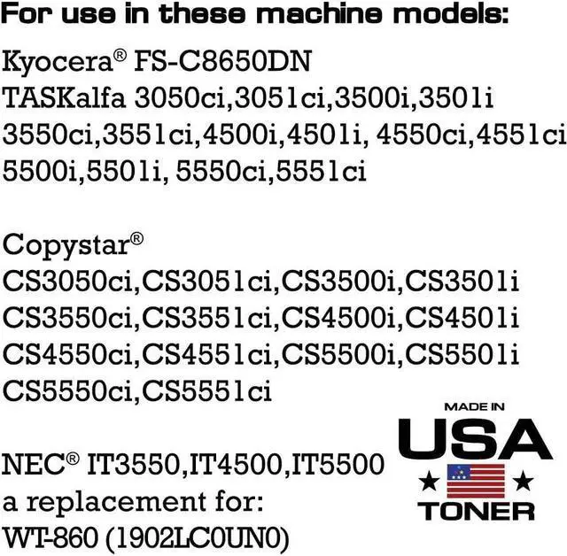 Alt view image 2 of 4 - MADE IN USA TONER Compatible Waste Container for Kyocera WT-860, 1902LC0UN0 (10 Pack)