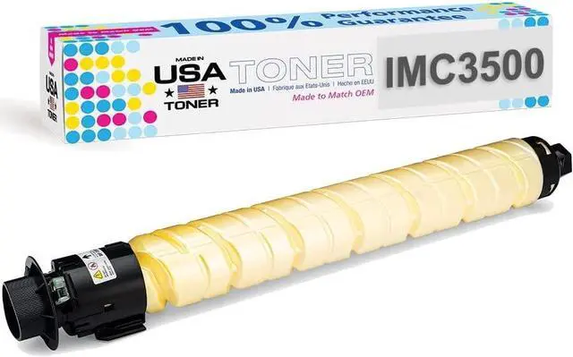 Main image of MADE IN USA TONER Compatible Replacement for Ricoh Lanier Savin IM C3000, IM C3500, 842252 (Yellow, 1 Cartridge)