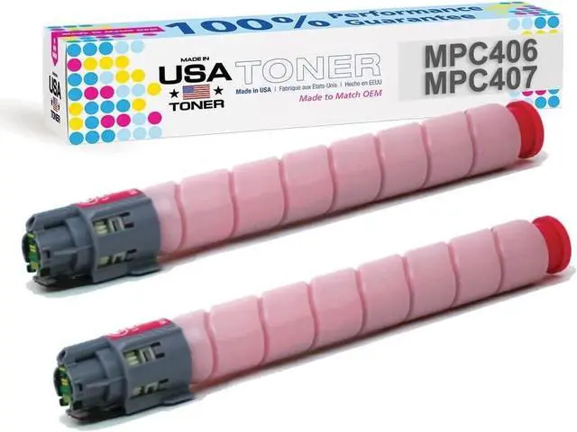 Main image of MADE IN USA TONER Compatible Replacement for Ricoh MP C306, C307, C406, C407 842093 842209 High Yield (Magenta, 2 Pack)