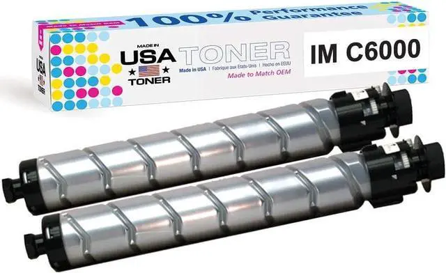Main image of MADE IN USA TONER Compatible Replacement for Ricoh IM C4500 IM C5500 IM C6000 842279- (Black, 2 Pack)