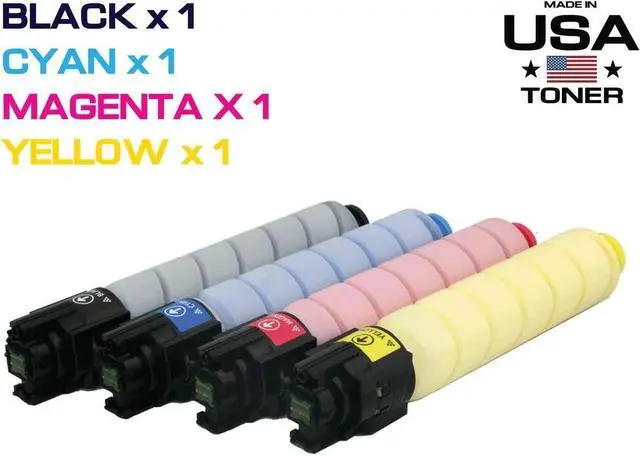Alt view image 2 of 7 - MADE IN USA TONER Compatible Replacement for Ricoh SP C435dn SPC435 821243 821246 821245 821244 (Black,Cyan,Magenta,Yellow, 4 Pack)