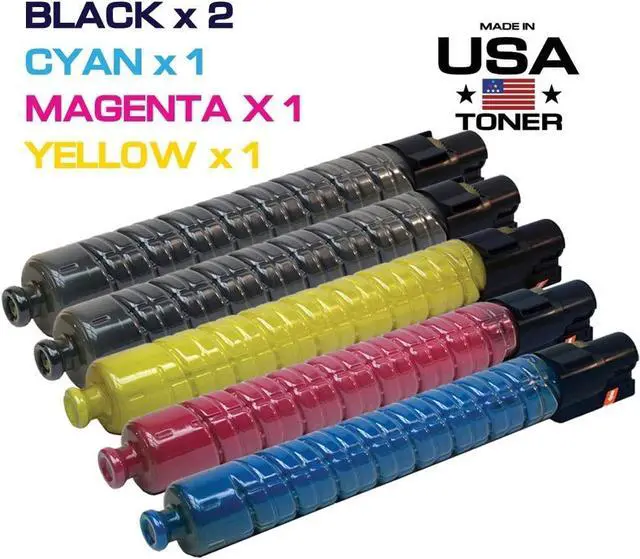 Alt view image 2 of 7 - MADE IN USA TONER Compatible Replacement for Ricoh SP C830DN, SP C831DN, 821117, 821181, 821118, 821182, 821119, 821183, 821120, 821184 (2 x Black, Cyan, Magenta, Yellow- 5 Pack)