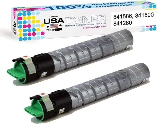 Main image of MADE IN USA TONER Compatible Replacement for Ricoh MP C2051, C2551, C2030, C2050, C2530, C2550, 841586, 841500, 841280 (Black, 2 Pack)