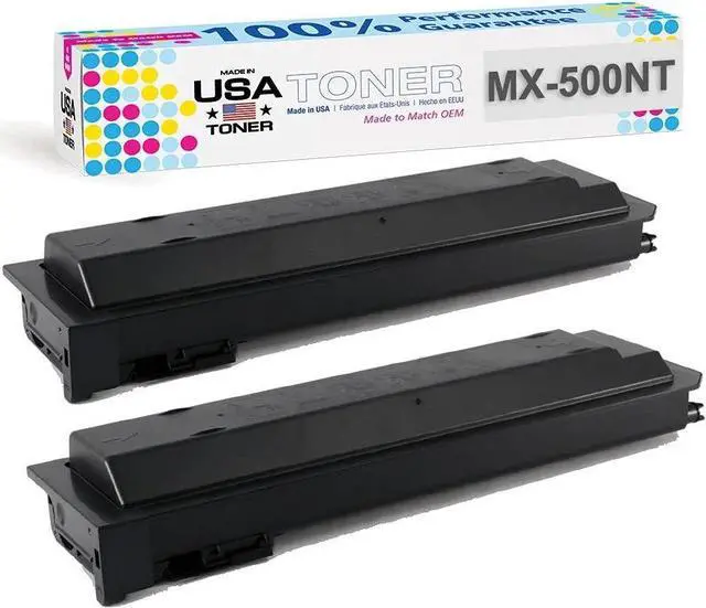 Main image of MADE IN USA TONER Compatible Replacement for Sharp MX500NT,MX-M282, MX-M283, MX-M362, MX-M363, MX-M452, MX-M453, MX-M502, MX-M503 (Black, 2-Pack)