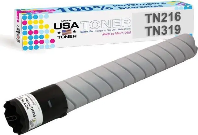 Main image of MADE IN USA TONER Compatible Replacement for use in Konica Minolta bizhub C220, C280, C360 (TN-216K, TN-319K) (Black, 1 Cartridge)