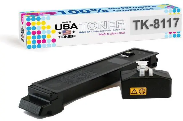Main image of MADE IN USA TONER Compatible Replacement for use in Kyocera Ecosys M8130cidn, Ecosys M8124cidn, TK-8117 ,TK-8117K Black