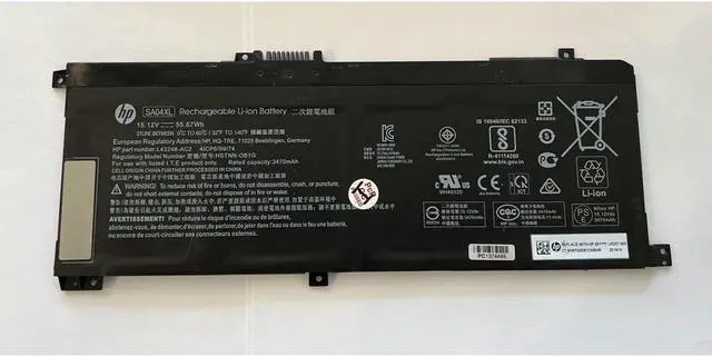 Main image of HP Envy 17.3" 17m-cg1013dx Battery 15.2V 55.67Wh 3470mAh sa04xl l43267-005 hp spare l43267 005
