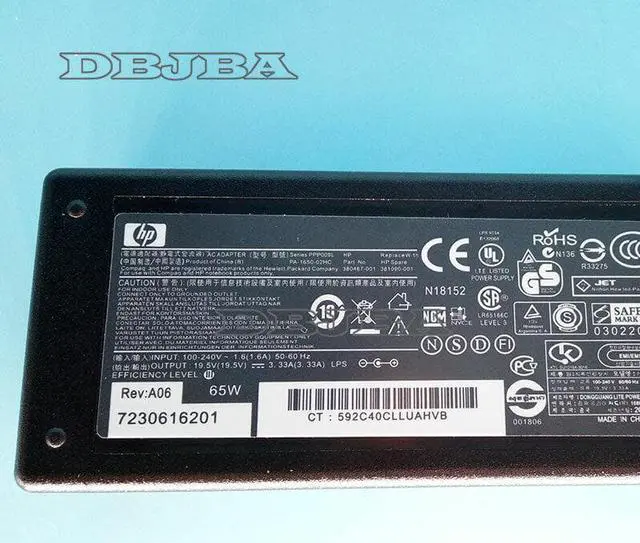 Alt view image 3 of 6 - DBTLAP AC Adapter For HP T610 4 Envy 6 PPP009C 677774-002 A065R00DL 19V 3.33A 65W 7.4*5.0mm charger