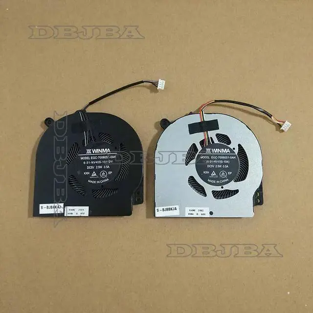 Main image of DBTLAP Laptop GPU CPU FAN For CLEVO EGC-70060S1-0AH 6-31-NV40S-104 6-31-NV40S-101-DV NV40MZ DC5V 0.5A