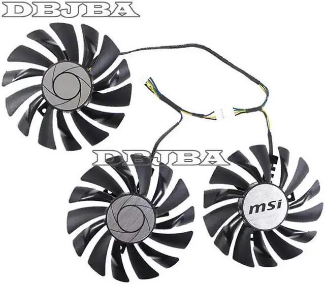 Alt view image 2 of 2 - DBTLAP 3pcs PLD09210S12HH 85mm VGA Fan 4Pin Fan For MSI GTX1080Ti 11G DUKE Graphics Fan