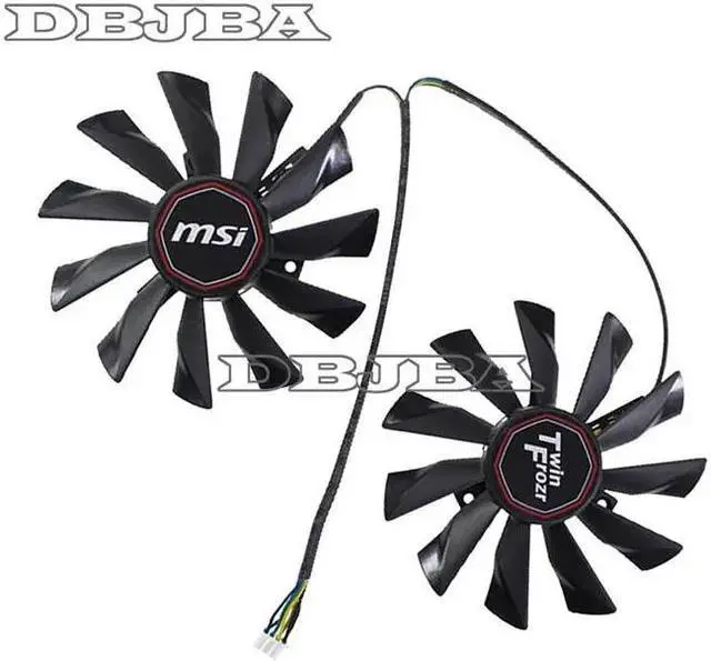 Alt view image 2 of 2 - DBTLAP 95mm Fan For MSI R9 290X 290 280X 270X Twin Frozr Video Card Dual Fan 4Pin PLD10010B12HH