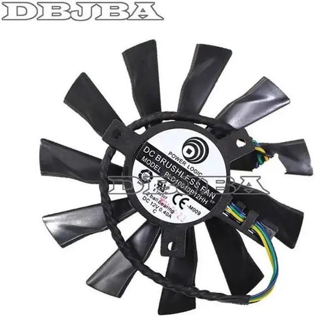 Main image of DBTLAP 95mm Fan For MSI GTX750Ti R7 240 250 260 260X Single Fan PLD10010B12HH DC12V 0.40A