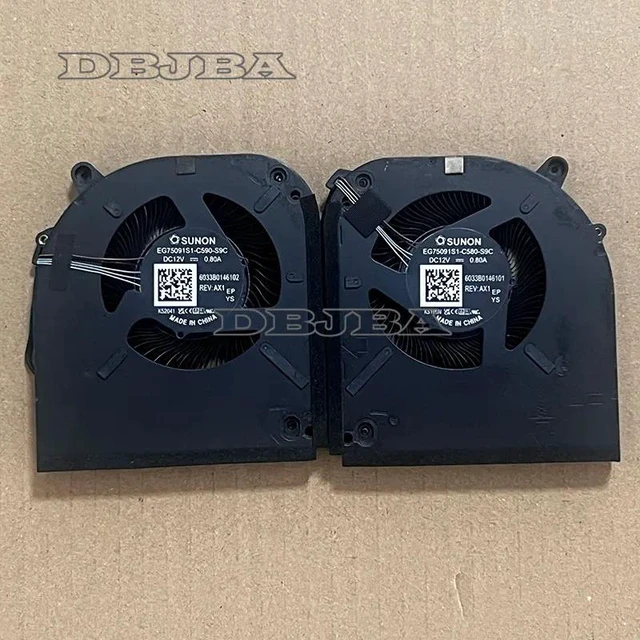 Main image of Laptop CPU GPU Cooling Fan for HP EG75091S1-C590-S9C 6033B0146102 EG75091S1-C580-S9C 6033B0146101 12V 0.8A