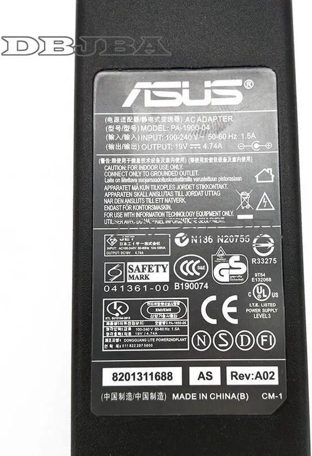 Alt view image 4 of 5 - DBTLAP AC Adapter For Asus M5000Sv M50Sv M50Vm M51 M51E M51Kr