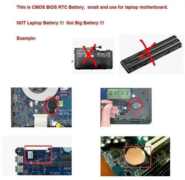 Alt view image 3 of 3 - DBTLAP CMOS Battery Compatible for Google ChromeBook CR-48 For HP NX6110 NC8000 NC8230 NW8220 NW8240 CMOS Bios RTC Battery