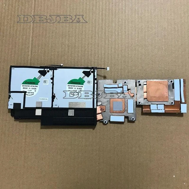 Main image of Laptop CPU GPU Heatsink Cooling Cooler Fan For DELL Precision 7670 M7670 0DV704 DV704 EG75070S1-C730-S9A DC28000Y3SL 04YGRP AT3MM008ZCL