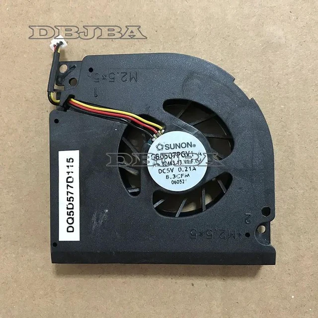 Main image of CPU Cooling Fan For Dell Inspiron 1501 6000 6400 9300 E1501 GB0507PGV1-A B2463.13.V1.F.GN DQ5D577D115 5V 0.21A 3Pin
