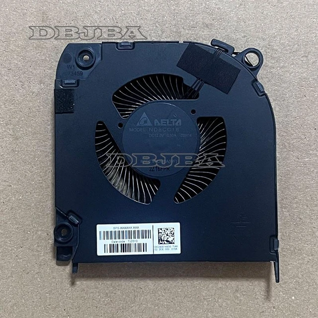 Main image of Laptop GPU Fan for HP OMEN 9 slim TPN-C171 16-U 16-u0054TX u0054TX u0060TX u0062TX N43727-001 ND8CC18-22H14 DC2800149D0 12V 0.5A 4PIN