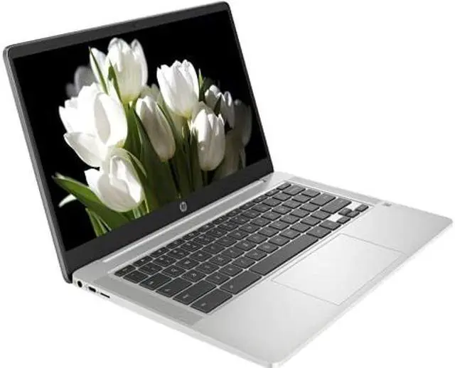 Alt view image 2 of 5 - HP 2021 Flagship 14" HD Thin&Light Chromebook, Intel Quad-Core Pentium N5000, 4GB RAM, 64GB eMMC, WiFi 5, Up to 12.5Hrs BatteryLife, USB-A&C, SD Card Reader, Chrome OS, Ghost Manta 128GB SD Card