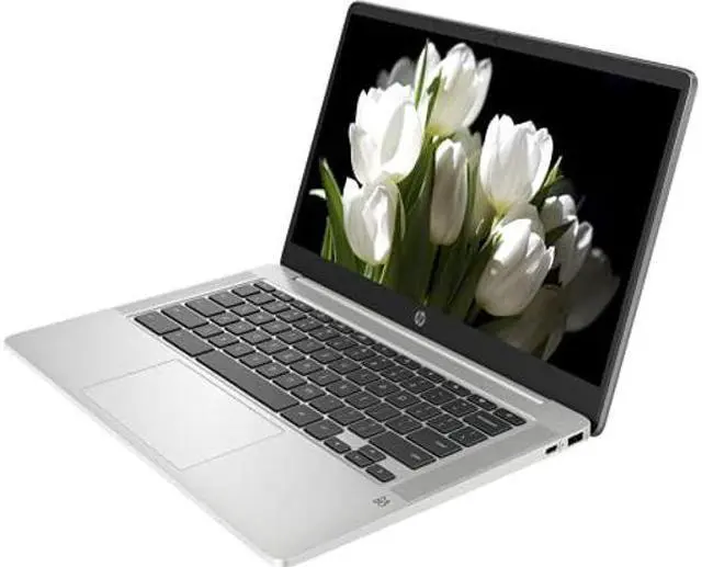 Alt view image 3 of 5 - HP 2021 Flagship 14" HD Thin&Light Chromebook, Intel Quad-Core Pentium N5000, 4GB RAM, 64GB eMMC, WiFi 5, Up to 12.5Hrs BatteryLife, USB-A&C, SD Card Reader, Chrome OS, Ghost Manta 128GB SD Card