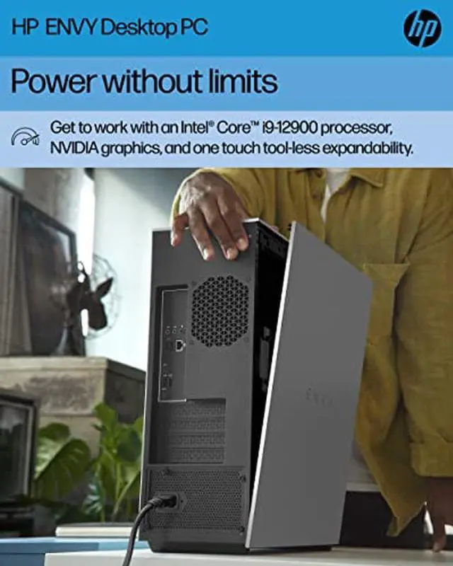 Alt view image 2 of 5 - HP Envy Desktop Bundle PC, NVIDIA GeForce RTX 3070 Graphics,12th Generation Intel Core i9 Processor, 16 GB SDRAM, 1 TB SSD, Windows 11 Home OS, Wi-Fi & Bluetooth (TE02-0042, 2022)