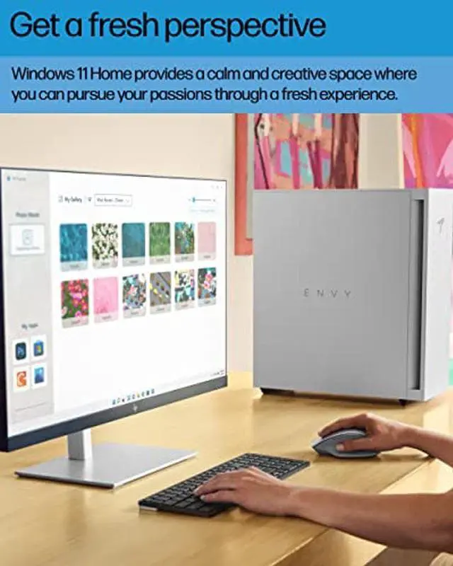 Alt view image 4 of 5 - HP Envy Desktop Bundle PC, NVIDIA GeForce RTX 3070 Graphics,12th Generation Intel Core i9 Processor, 16 GB SDRAM, 1 TB SSD, Windows 11 Home OS, Wi-Fi & Bluetooth (TE02-0042, 2022)