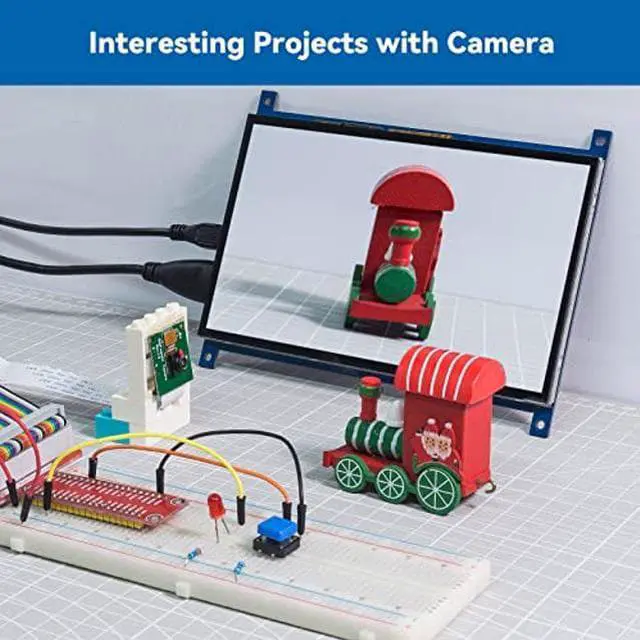 Alt view image 5 of 5 - SunFounder Raspberry Pi Ultimate Starter Kit for Raspberry Pi 4B 3B+ 400, Python C Java Scratch Node.js, Detailed Online Tutorials, 161 Projects, 337 Items (Camera Module, Speaker, I2C LCD, etc)