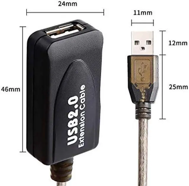 Alt view image 4 of 5 - LDKCOK USB 2.0 Type A Male to A Female Active Repeater Extension Cable 100ft, High Speed 480 Mbps