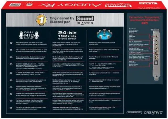 Alt view image 3 of 4 - Creative Sound Blaster Audigy PCIe RX 7.1 Sound Card with High Performance Headphone Amp