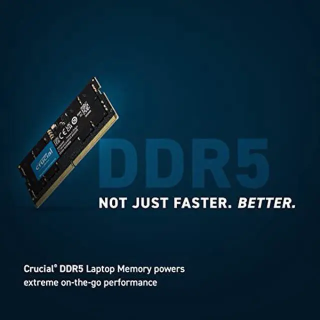 Alt view image 2 of 5 - Crucial RAM 16GB DDR5 4800MHz CL40 Laptop Memory CT16G48C40S5