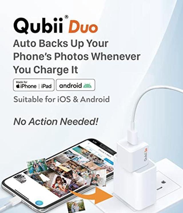 Qubii Duo USB C(White Without microSD) Auto Backup Photo Storage Photo Stick for iPhone 12/12 pro/13/13 pro for iPad & Android Type-C Phone,Photo Qubii Duo USB C(White Without microSD) Auto Backup Photo Storage Photo Stick for iPhone 12/12 pro/13/13 pro for iPad & Android Type-C Phone,Photo