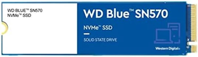 Main image of Western Digital 1TB WD Blue SN570 NVMe Internal Solid State Drive SSD - Gen3 x4 PCIe 8Gb/s, M.2 2280, Up to 3,500 MB/s - WDS100T3B0C