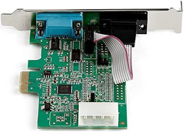 Alt view image 3 of 5 - StarTech.com 2-port PCI Express RS232 Serial Adapter Card - PCIe RS232 Serial Host Controller Card - PCIe to Dual Serial DB9 Card - 16950 UART - Expansion Card - Windows & Linux (PEX2S953)