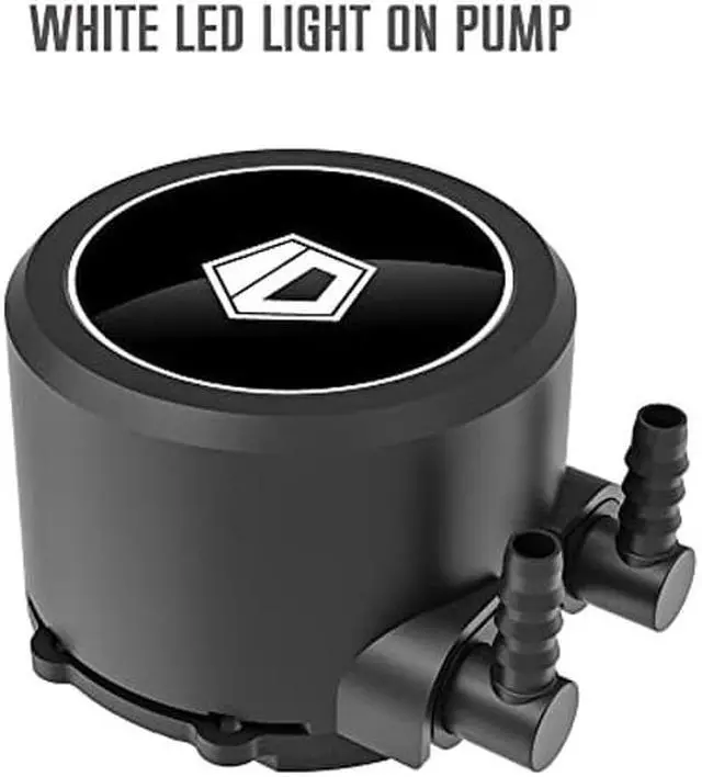 Alt view image 2 of 5 - ID-COOLING FROSTFLOW X 280 CPU Water Cooler White LED AIO Cooler 280mm CPU Liquid Cooler 2x140mm PWM Fans, Intel 1700/1200/115X/2066, AMD AM4/AM5