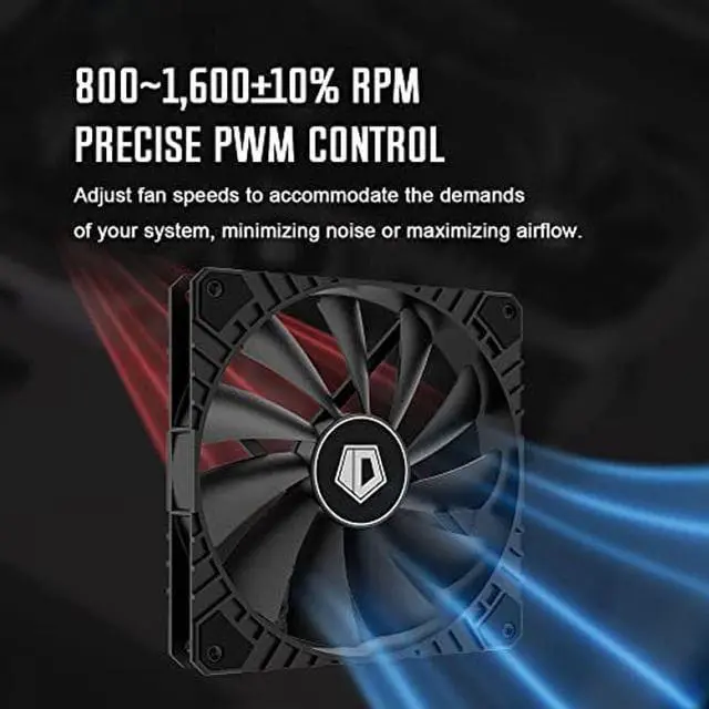 Alt view image 4 of 5 - ID-COOLING FROSTFLOW X 280 CPU Water Cooler White LED AIO Cooler 280mm CPU Liquid Cooler 2x140mm PWM Fans, Intel 1700/1200/115X/2066, AMD AM4/AM5