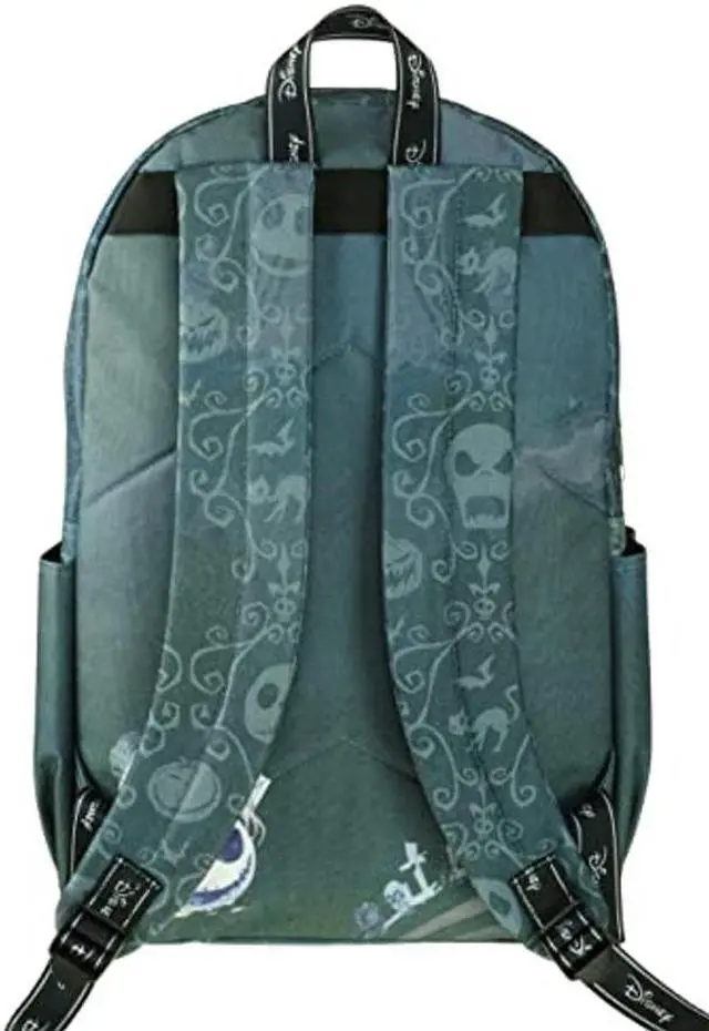 Alt view image 3 of 4 - KBNL Classic Disney Nightmare Before Christmas Backpack with Laptop Compartment for School, Travel, and Work Multicolor A22216-NBC