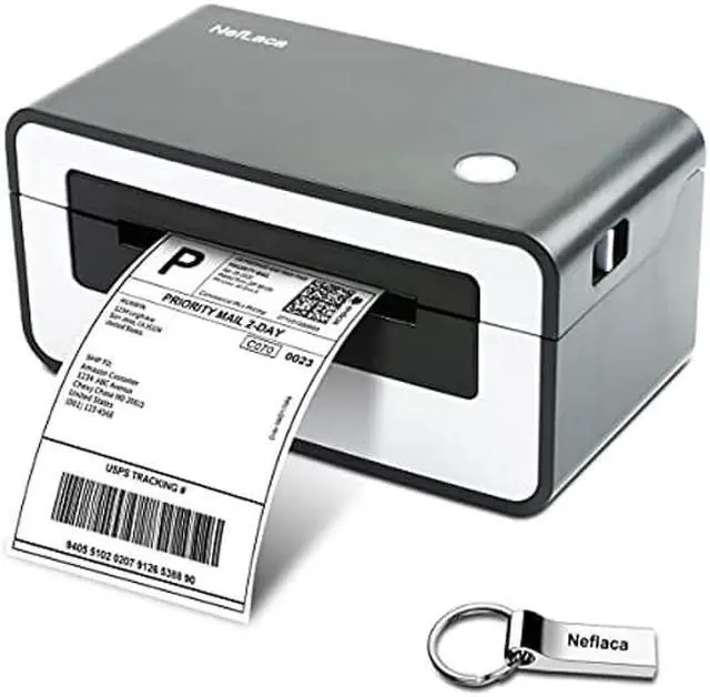 Main image of NefLaca Thermal Label Printer,4x6 High Speed USB Shipping Label Printer Commercial Direct Thermal Label Maker One Click Setup Compatible with Amazon, Ebay, Etsy, Shopify and FedEx (Black)