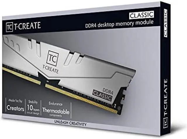 Alt view image 5 of 5 - TEAMGROUP T-Create Classic 10L DDR4 32GB Kit (2 x 16GB) 3200MHz (PC4 25600) CL22 Desktop Memory Module Ram - TTCCD432G3200HC22DC01