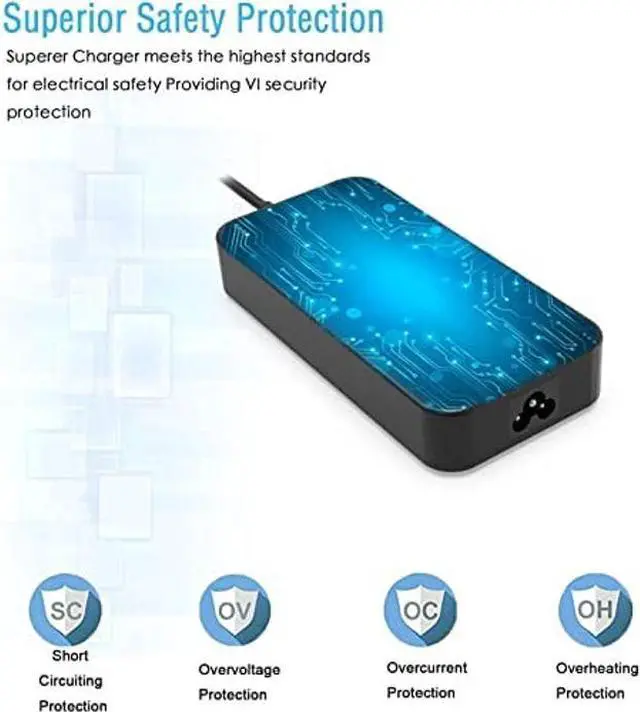 Alt view image 2 of 3 - 240W AC Charger Fit for Dell-Alienware X15 R1 R2 X17 R1 R2 M15 R7 R6 AMD P111F P48E P109F P111F001 P48E001 Laptop Power Supply Adapter Cord