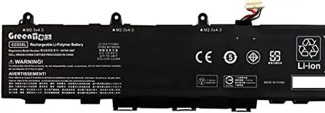 Alt view image 2 of 2 - GreenTech L78555-005 CC03XL Replacement Battery for HP Elitebook 830 835 840 G7 G8, Probook 635 Aero G7 G8, ZBook Firefly 14 G7 G8 11.55V 53WHR HSTNN-LB8Q L77608-421 L77608-2C1 CC03053XL-PL