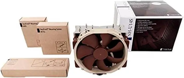 Alt view image 4 of 5 - Noctua NH-U14S CPU Cooler with NA-HC6 chromax.Black Heatsink Covers