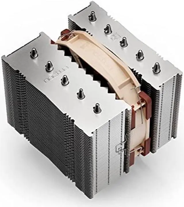 Alt view image 4 of 5 - Noctua NH-D12L, Low-Height Dual-Tower CPU Cooler (120mm, Brown)