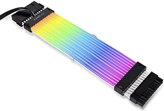 Main image of Lian Li Strimer Plus V2 24 Pin (PW24-PV2) -Addressable RGB Power Extension Cable (Strimer L-Connect 3.0 Controller Included) - for Motherboard Connector, PW24-PV2 Black