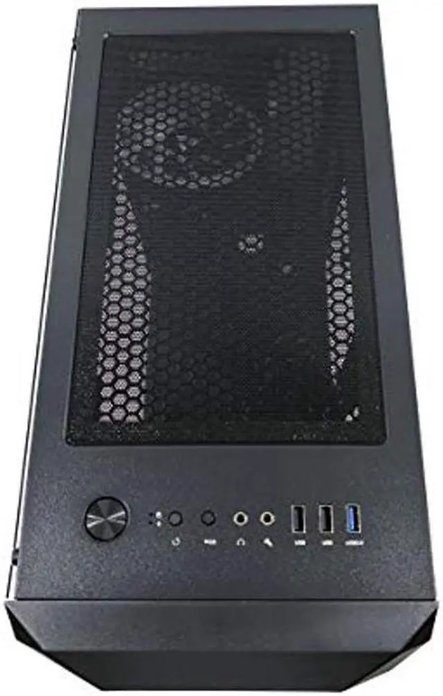 Alt view image 3 of 5 - Apevia PRODIGY-BK Micro-ATX Gaming Case with 1 x Tempered Glass Panel, Top USB3.0/USB2.0/Audio Ports, 3 x RGB Fans, Black Frame