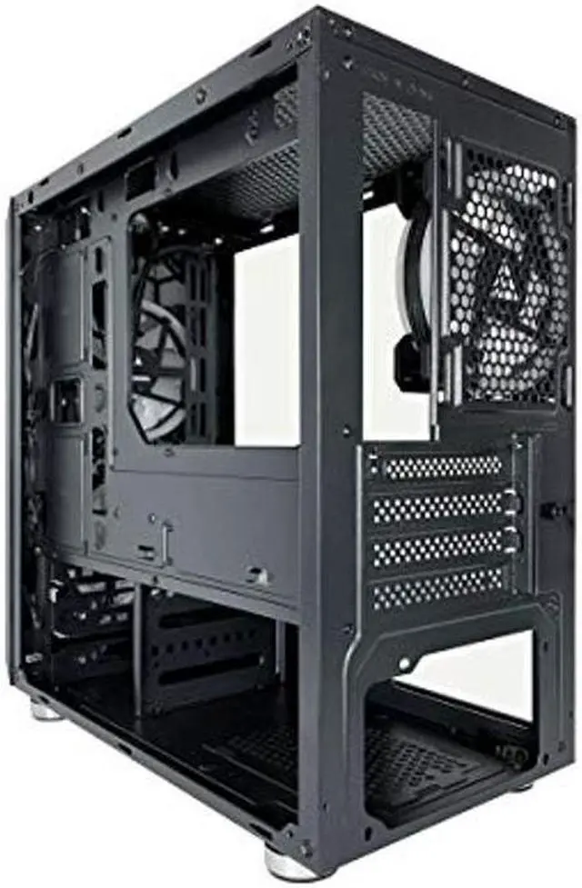Alt view image 5 of 5 - Apevia PRODIGY-BK Micro-ATX Gaming Case with 1 x Tempered Glass Panel, Top USB3.0/USB2.0/Audio Ports, 3 x RGB Fans, Black Frame