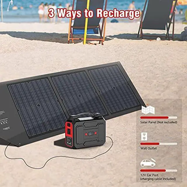 Alt view image 4 of 5 - Apowking Portable Power Bank with AC Outlet, 146Wh/39600mAh 110V/100W Laptop Charger Battery Backup, External Battery Pack Power Supply for Home Emergency Outage, Outdoor Camping RV Trip Adventure